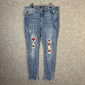 Judy‎ Blue Women's Skinny Fit Distressed Denim Blue Jeans Size 13 31 JB82167MD